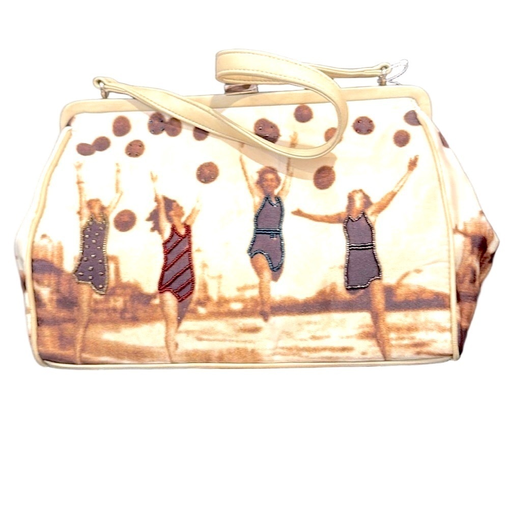 Cynthia Hart Beaded Satin Handbag Beach Summer Purse - Picture 3 of 7